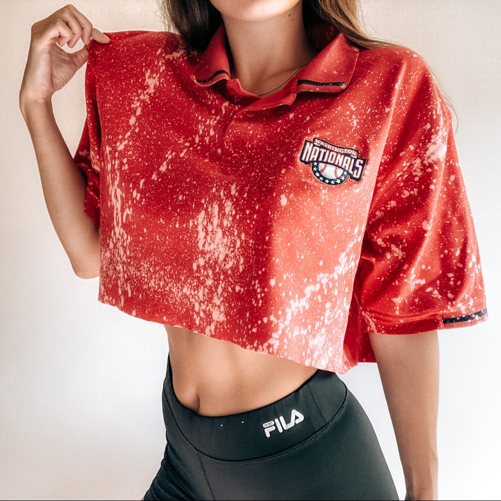 ❗️SOLD❗️Vintage Washington Nationals Crop Polo